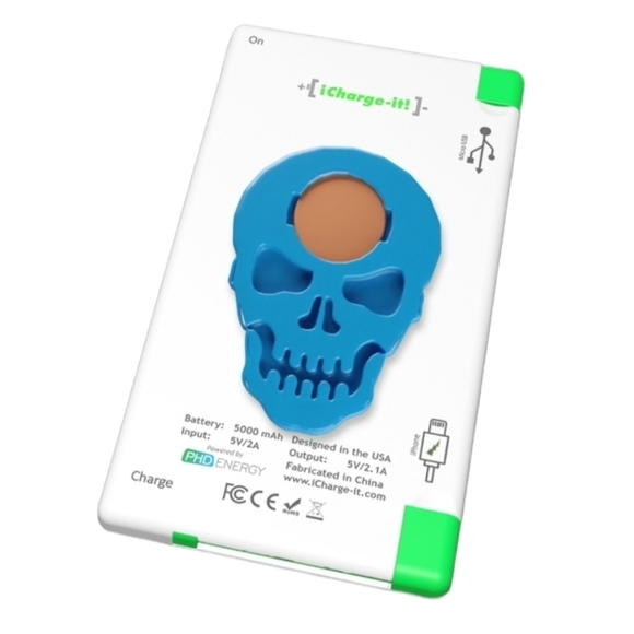 Power Bank With Skull Charm iPhone Android Cell Phone Tablet - Picture 1 of 16